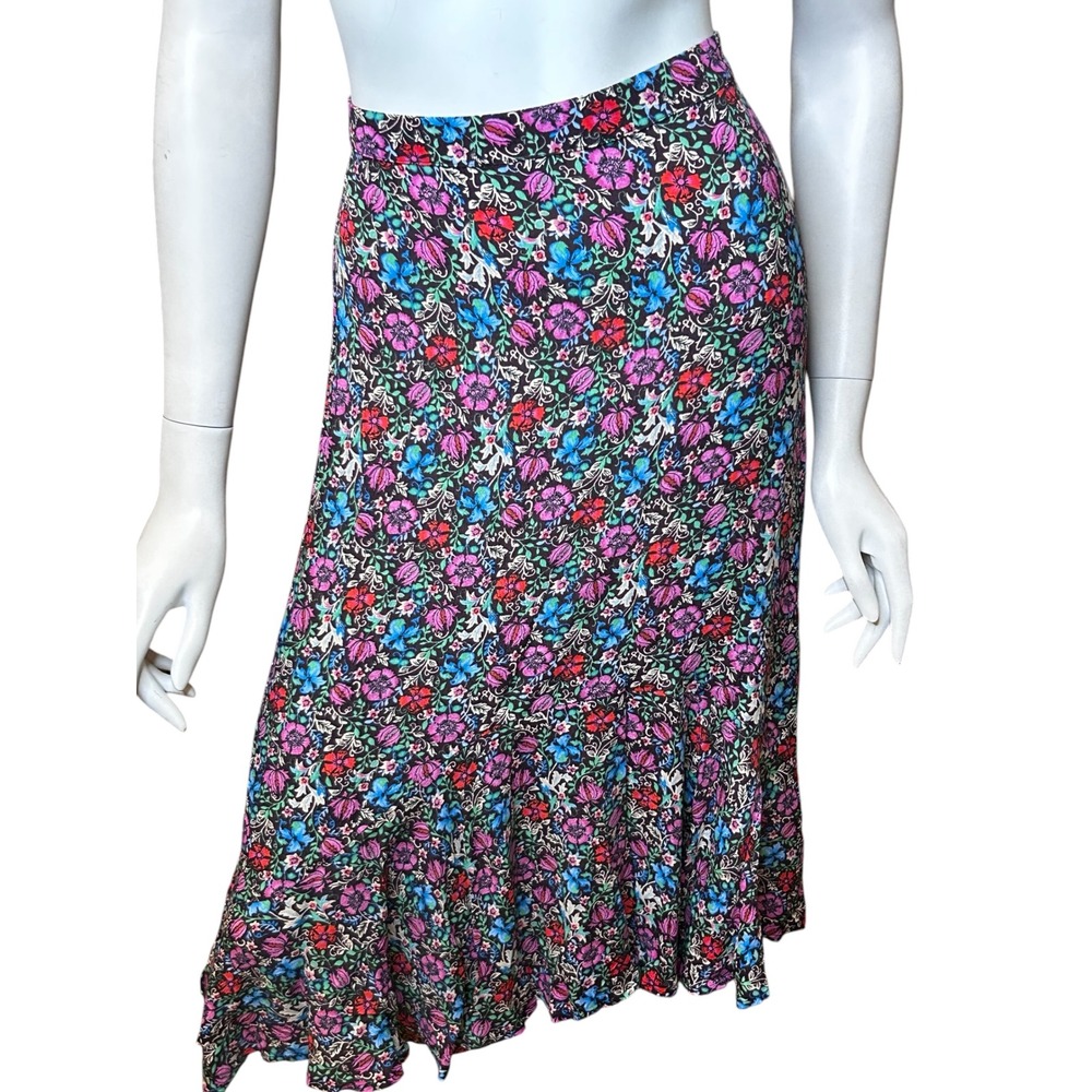 Philosophy Republic Floral High-low Ruffle Midi Skirt Size Small NWT